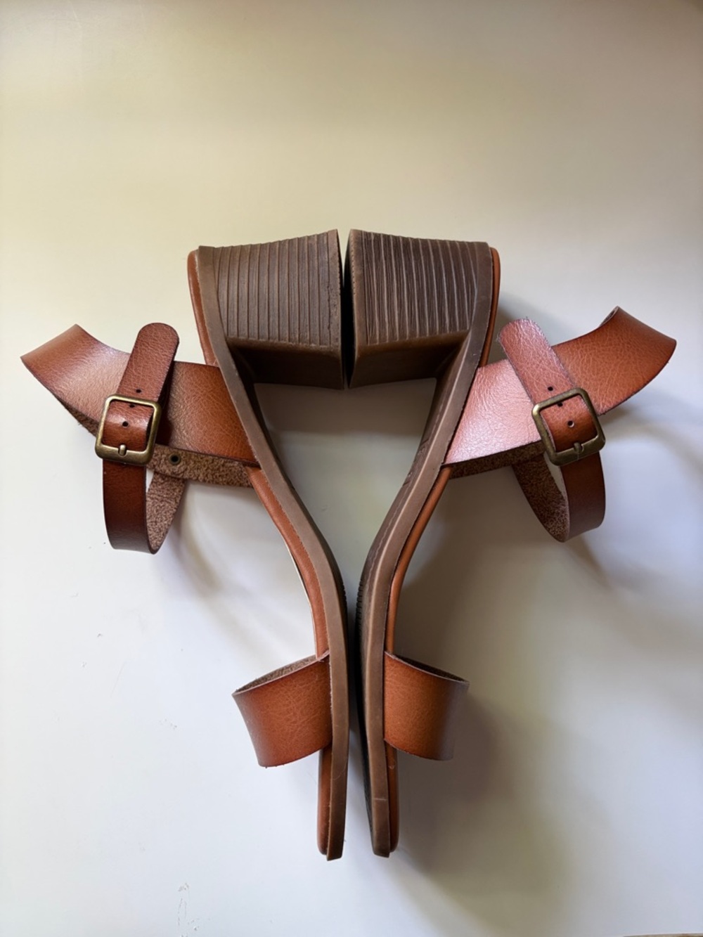 Brown Block Heel Strappy Sandals by Rock & Candy by ZiGi - Picture 5 of 8
